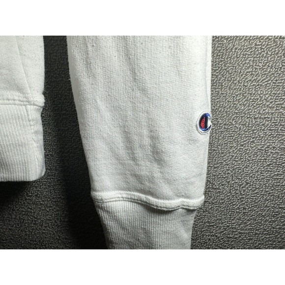 Champion Hoodie Unisex Size Medium White Beautiful Pride Heart Graphic Pullover - Picture 6 of 8